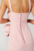 BETINA BOW SPLIT MIDI DRESS